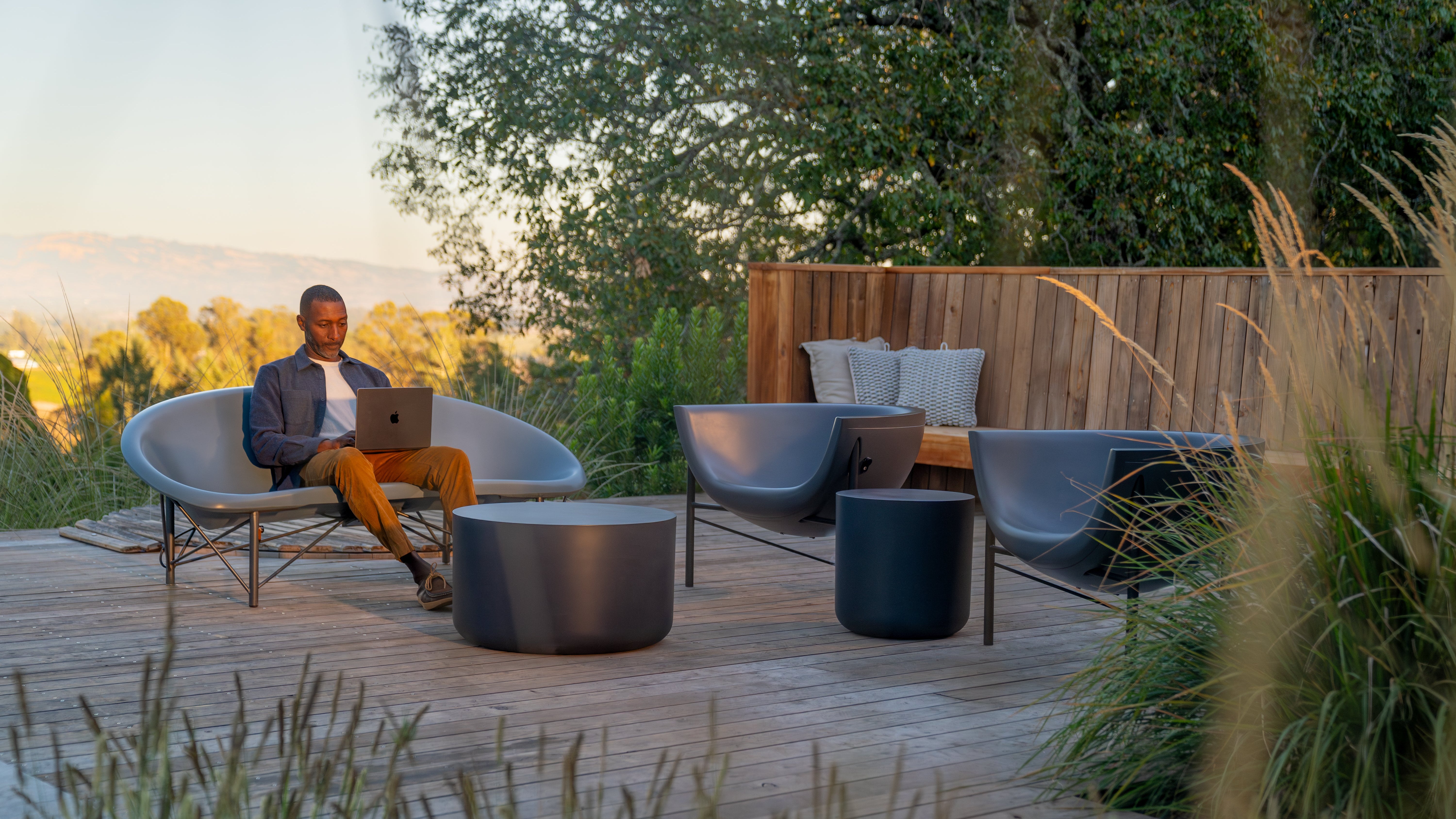 “It feels like you’re sitting in a hot tub, but dry and with all of your clothes on.”
