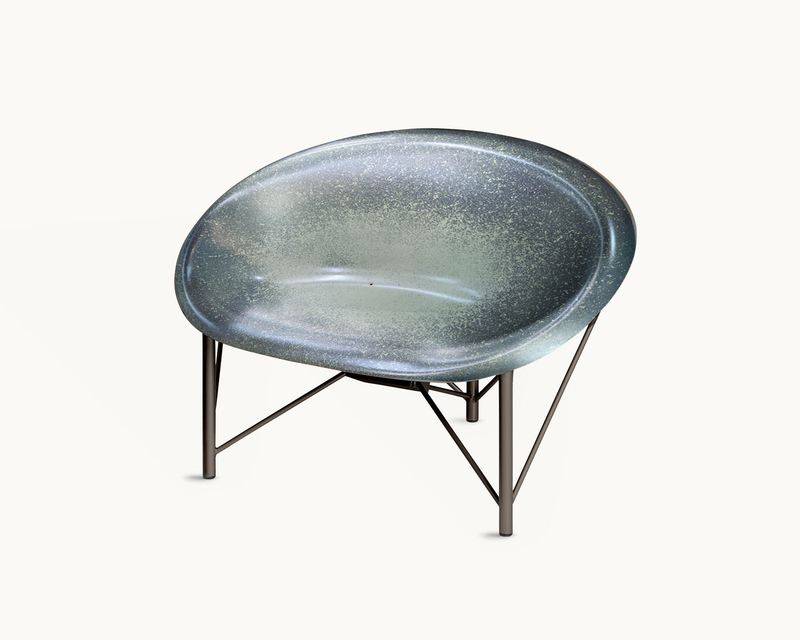 Helios Chair: Moss/Charcoal + Gunmetal